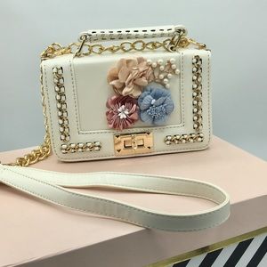 CRISSY Golden Flower Crossbody Handbag